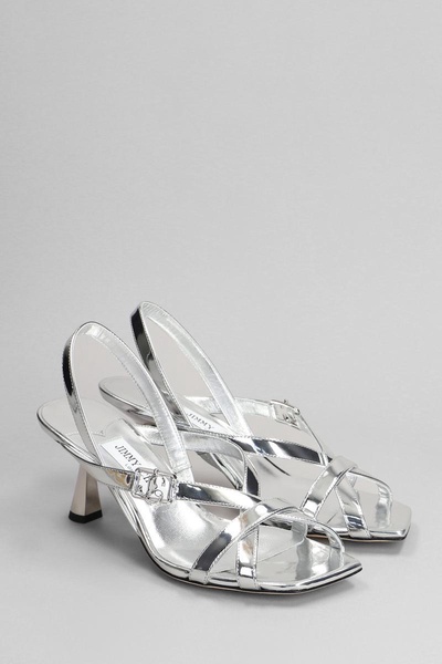 Jess 65 Sandals In Silver Leather