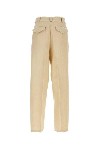 Jil Sander Man Beige Viscose Blend Wide-Leg Pant