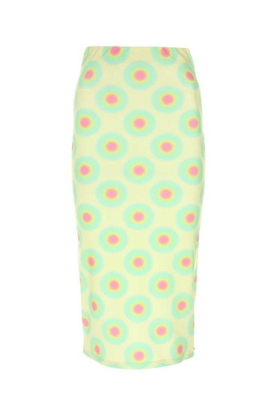 Printed Nylon Blend Gestro Skirt