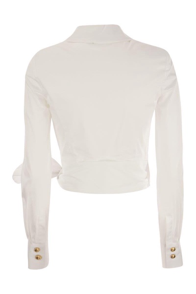 Elisabetta Franchi Double-Breasted Poplin Shirt