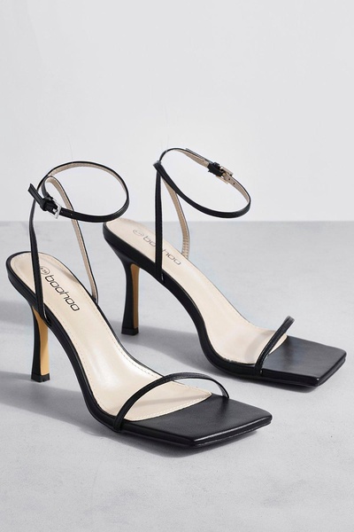 Skinny Strap Square Toe Barely There