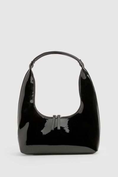 Vinyl Curve Shaped Shoulder Bag