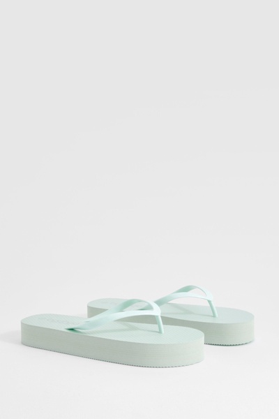 Round Toe Platform Flip Flops          