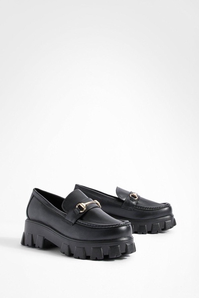 T Bar Pu Chunky Loafers  