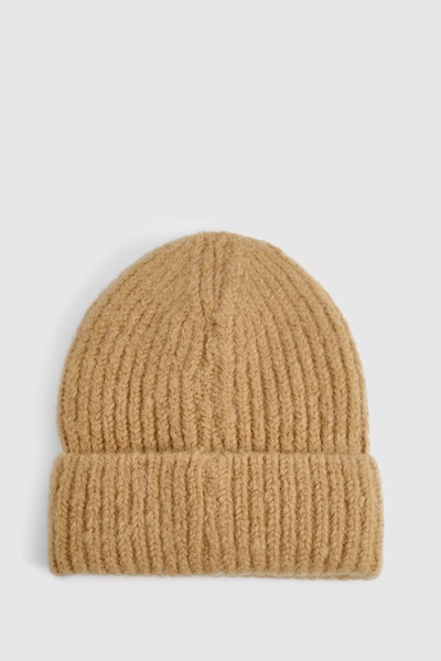 Tonal Fluffy Knitted Beanie 