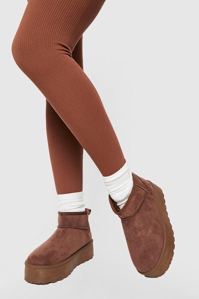 Ultra Mini Platform Cozy Boots