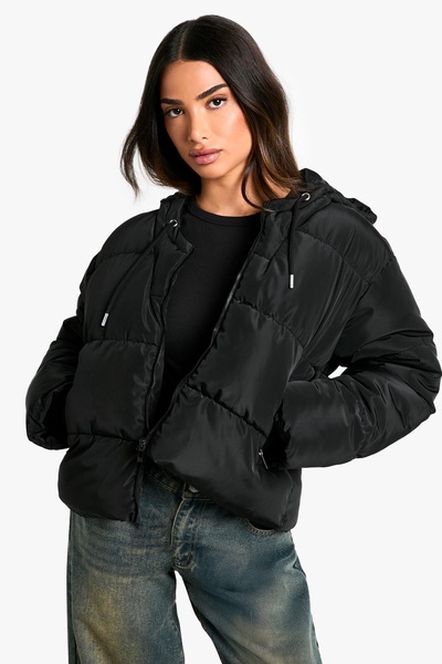 Petite Hooded Short Puffer