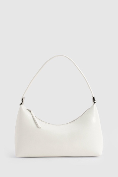 Shiny Pu Shoulder Bag With Crossbody Strap