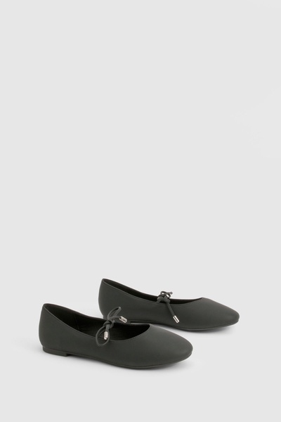 Tie Detail Mary Jane Ballet Flats 