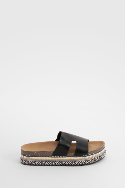 Cut Out Detail Espadrille Slides