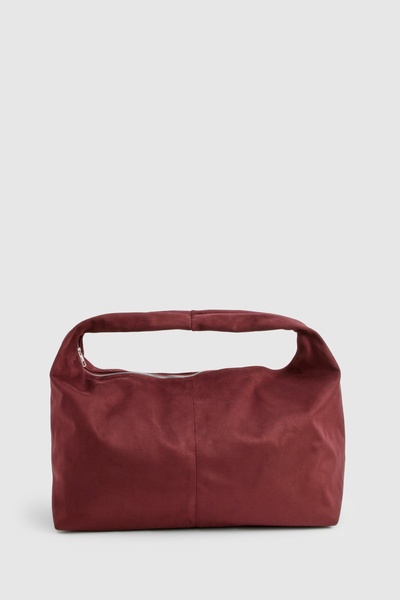 Faux Suede Oversized Slouchy Shoulder Bag