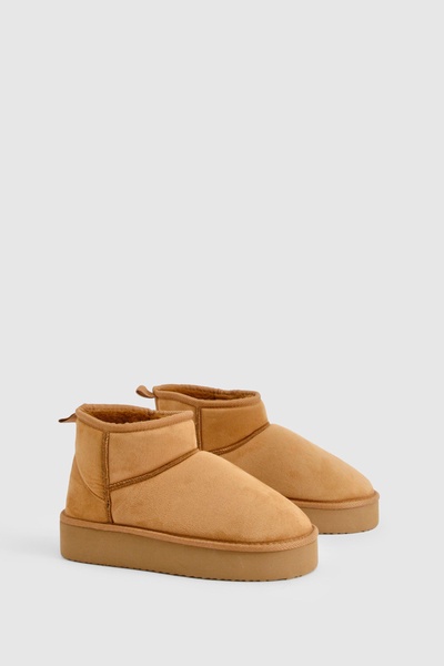 Platform Cozy Ankle Boots