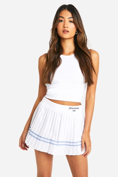 Design Studio Pleated Stripe Tennis Skirt 