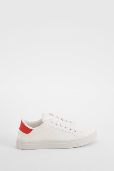 Back Panel Basic Flat Sneakers