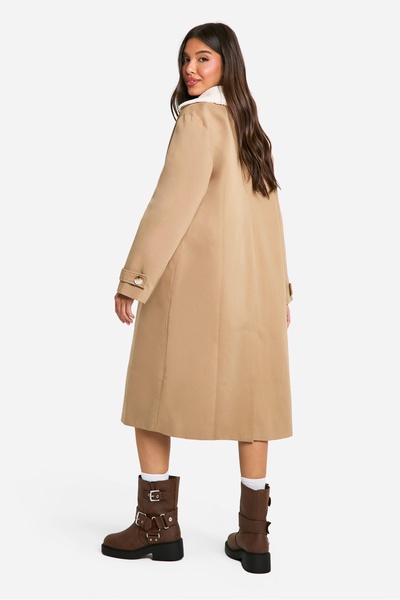 Borg Collar Trench Coat