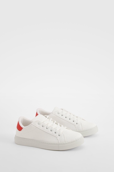 Back Panel Basic Flat Sneakers