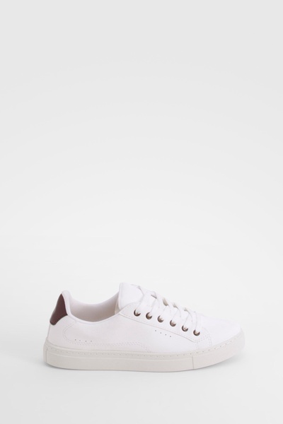 Contrast Panel Flat Sneakers