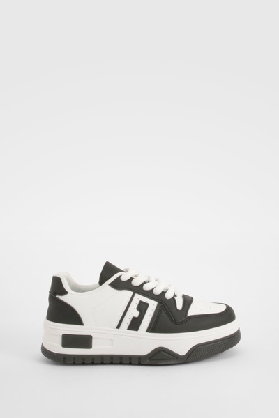 Jumbo Lace Paneled Chunky Sneakers