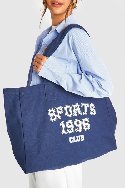 Sports Club Slogan Tote Bag 