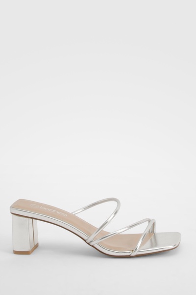 Strappy Low Block Heel Mule  