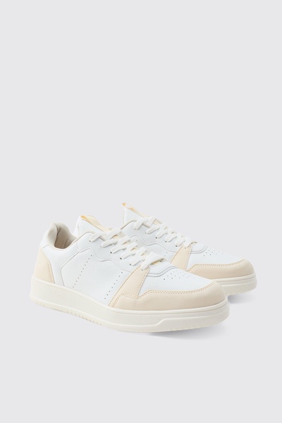 Panel Chunky Trainers In White