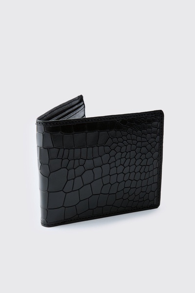 Leather Snake Skin Effect Wallet