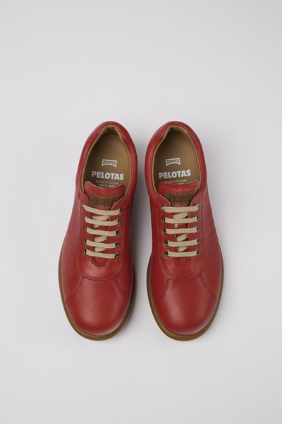 Red Leather Oxford Sneaker for Men