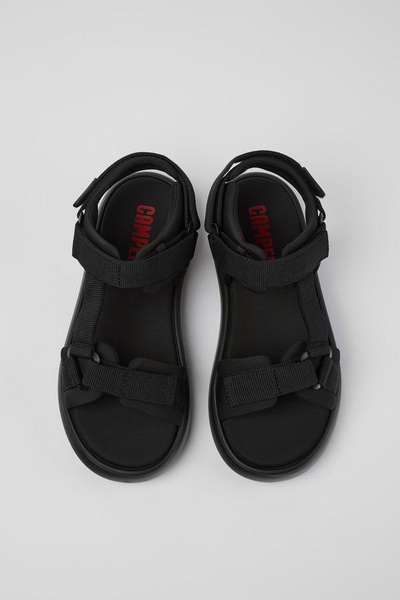 Black Textile Sandal for Men