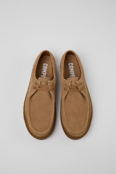 Brown nubuck shoes for men