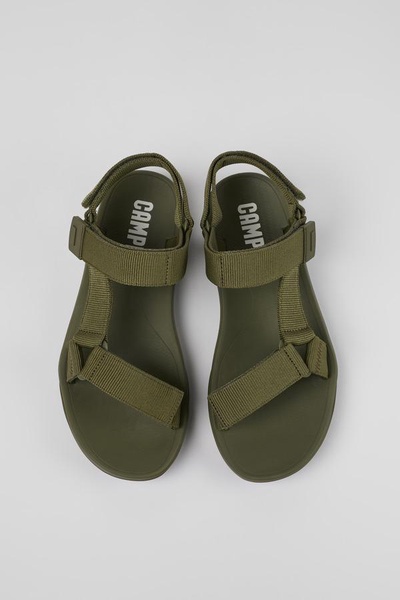 Green Textile Sandal for Men