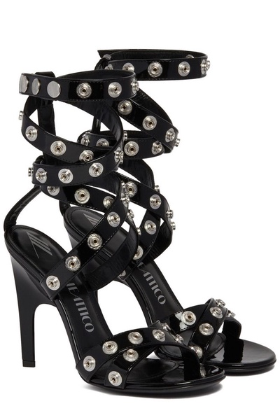 The Attico Cosmo Double Ankle Strap Press-Stud Detailed Sandals