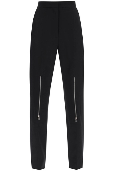 Alexander McQueen Zip-Embellished Slim-Cut Trousers