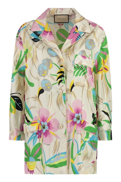 Gucci Floral Printed Oversized Shirt