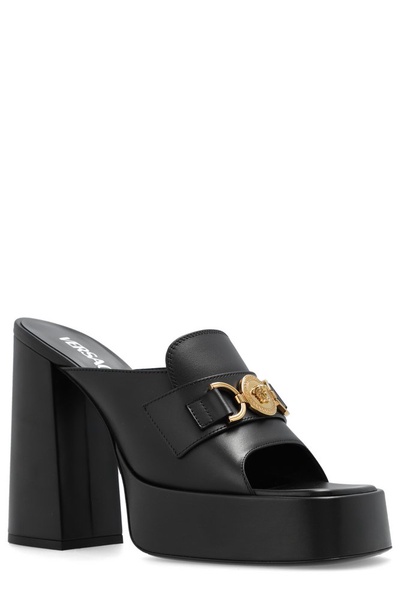 Versace Medusa Plaque Platform Mules