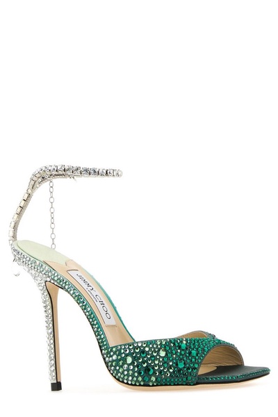 Jimmy Choo Saeda 100 Embellished Open Toe Sandals