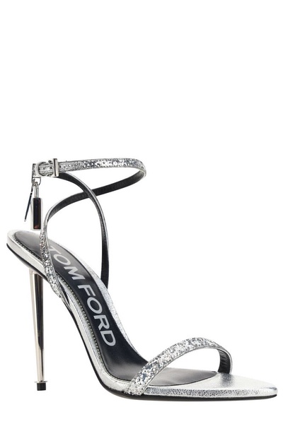 Tom Ford Padlock Embellished Ankle Strap Sandals