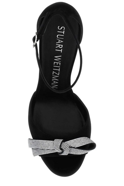 Stuart Weitzman Discoplatform Bow Heeled Sandals