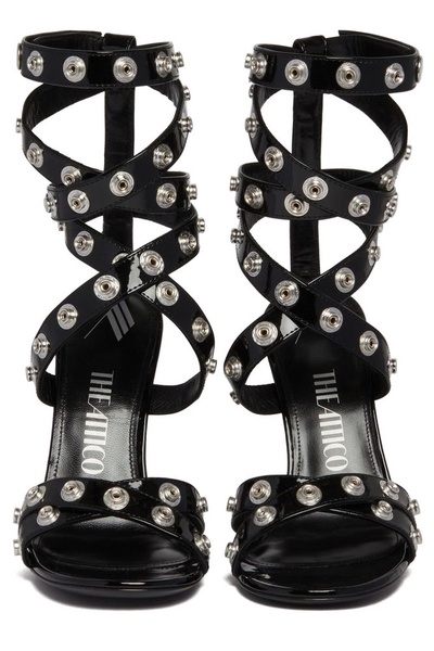 The Attico Cosmo Double Ankle Strap Press-Stud Detailed Sandals