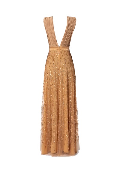 Elisabetta Franchi V-Neck Sleeveless Maxi Dress