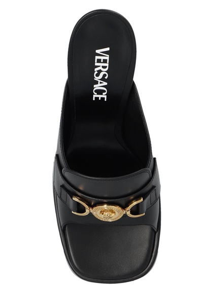 Versace Medusa Plaque Platform Mules