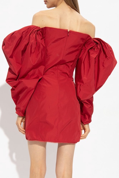 Jacquemus La Robe Taffetas Draped Mini Dress