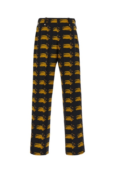 Burberry EKD Pattern Straight-Leg Pants