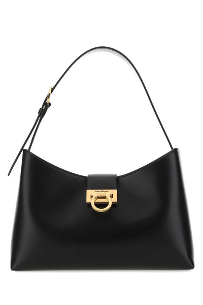 Ferragamo Trifolio Logo Engraved Shoulder Bag