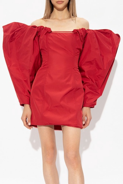 Jacquemus La Robe Taffetas Draped Mini Dress