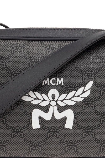 MCM Himmel Logo Printed Small Shoulder Bag