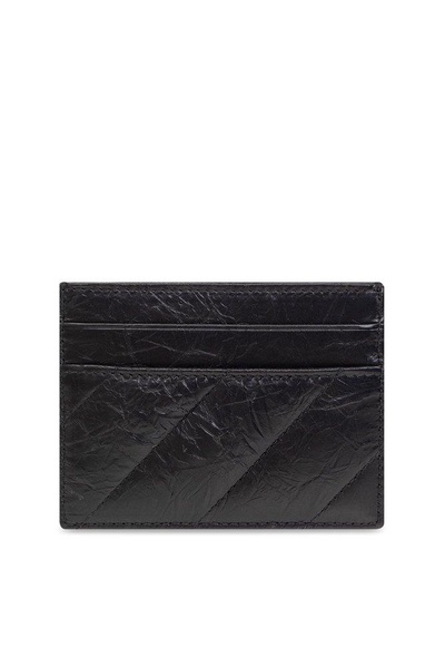 Women's Crush Card Holder Quilted  in Black