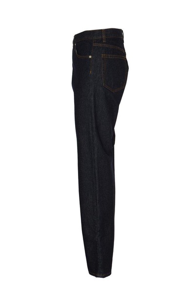 Dries Van Noten Logo Patch Straight Leg Jeans