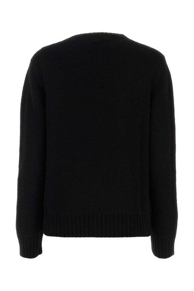 Prada Logo Knitted Round Neck Sweater