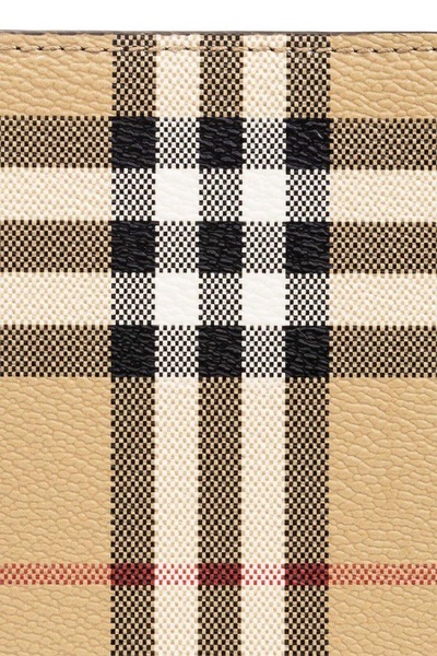 Burberry Checked Bi-Fold Passport Holder