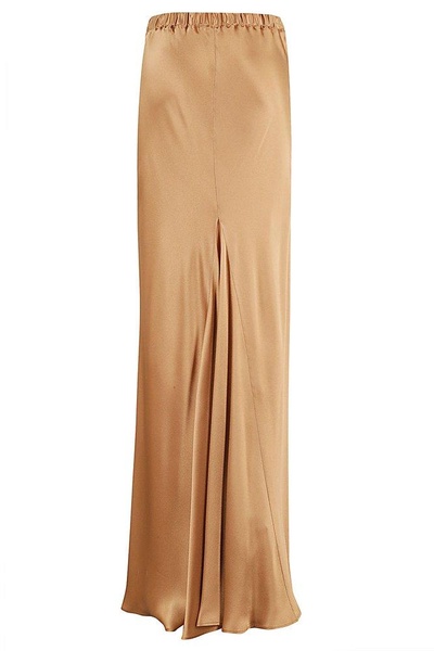 Antonelli Pleat-Detailed Peplum Hem Maxi Skirt